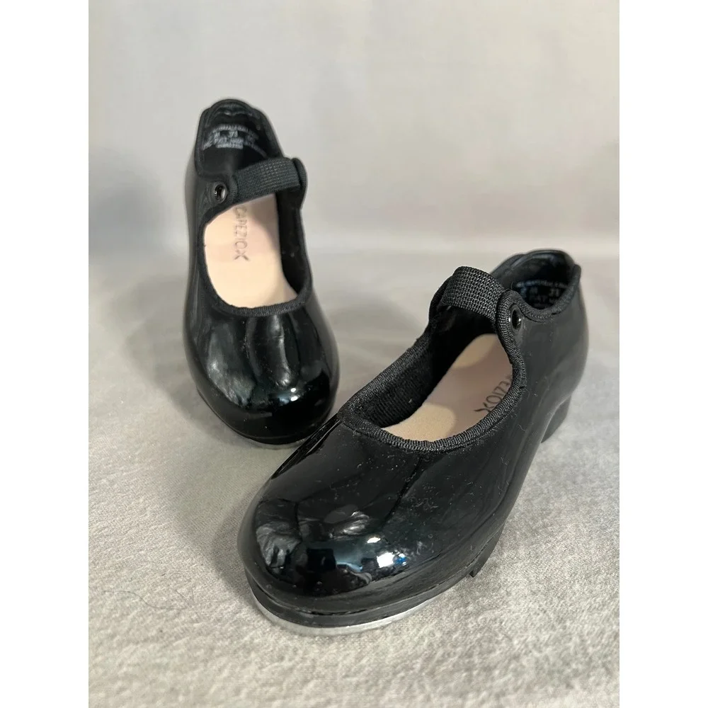 Capezio Jr. Tyette Tap Child Shoe‎ Black Patent Leather Dance Mary Jane N625C 9M